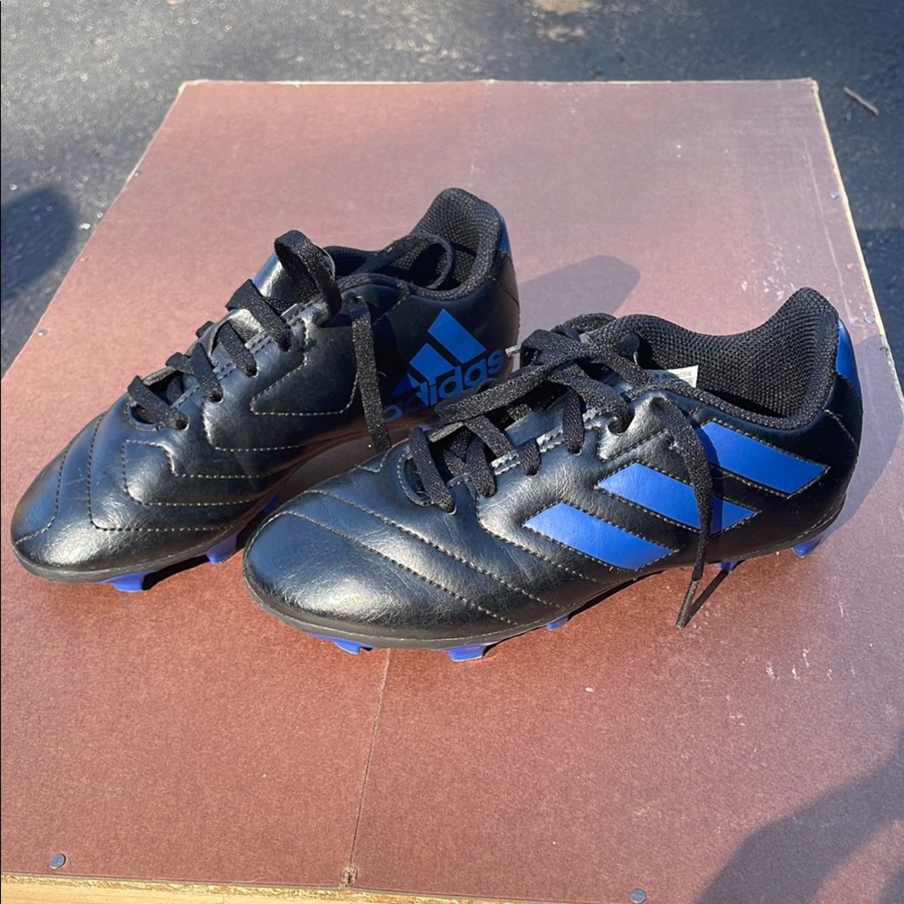 Adidas Black and Blue Soccer Cleats